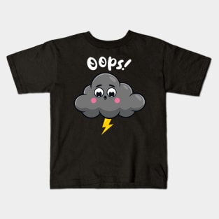 Embarrassed cloud (on dark colors) Kids T-Shirt